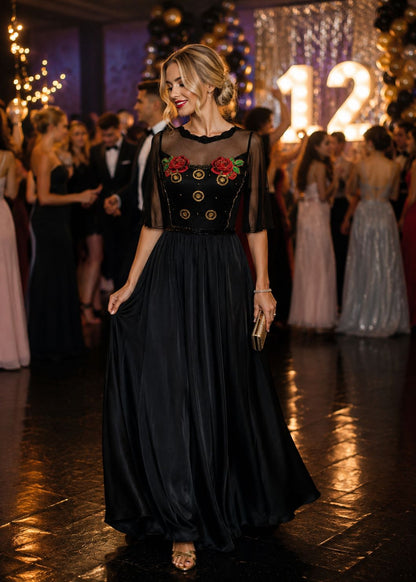 Rochia Midnight Rose Gala