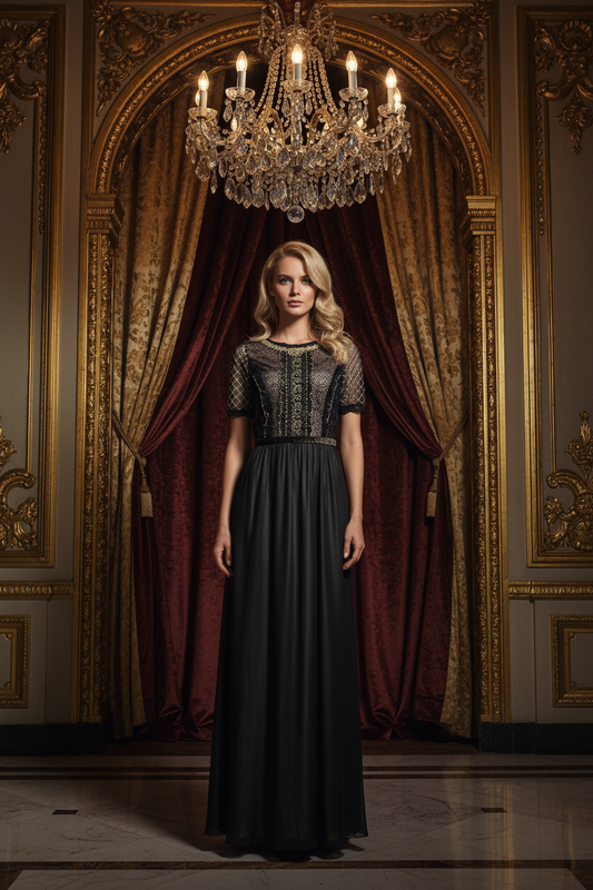 Rochie Maxi Lumière Noire - fundal regal